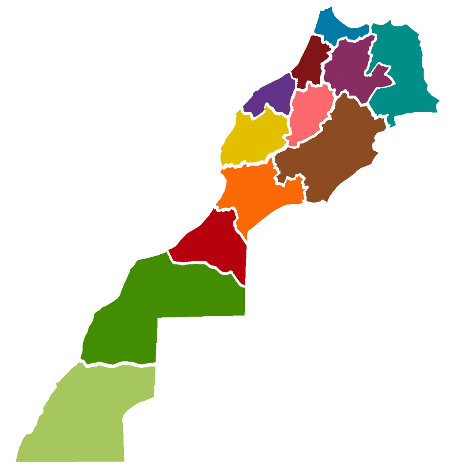 Carte des régions du Maroc